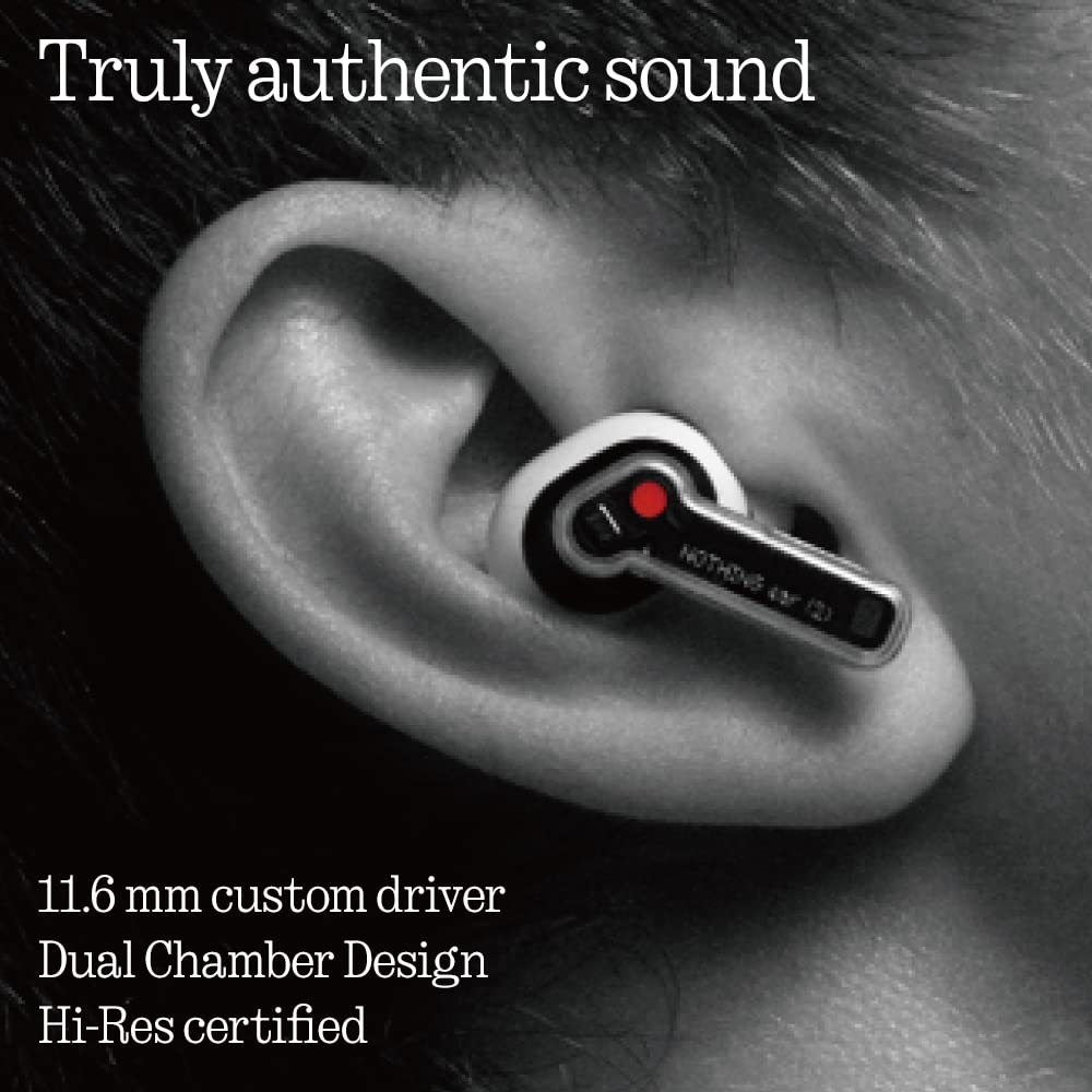 Tai nghe nhét tai không dây trong suốt Nothing Ear 2 bluetooth 5.3, chống ồn chủ động 40db, IP54, chơi nhạc 36h