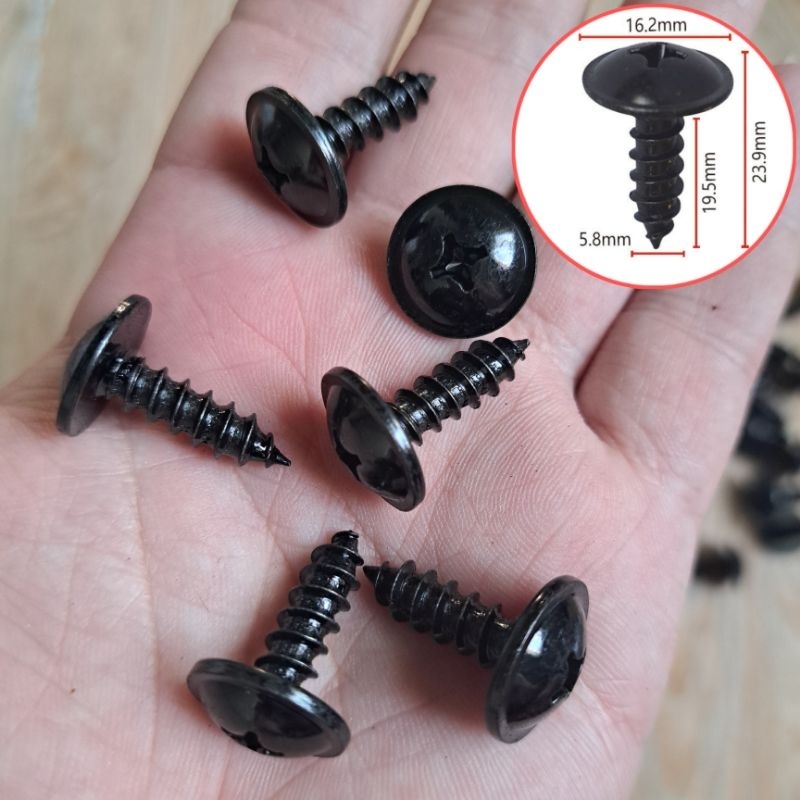 Set 20 đinh tán sơn tĩnh điện 6mm gắn cản bùn ô tô Honda chuyên dụng