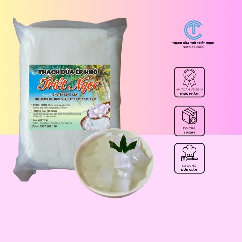 Thạch dừa thô ( khô ) Triết Ngọc hàng xuất khẩu - Tặng hương liệu