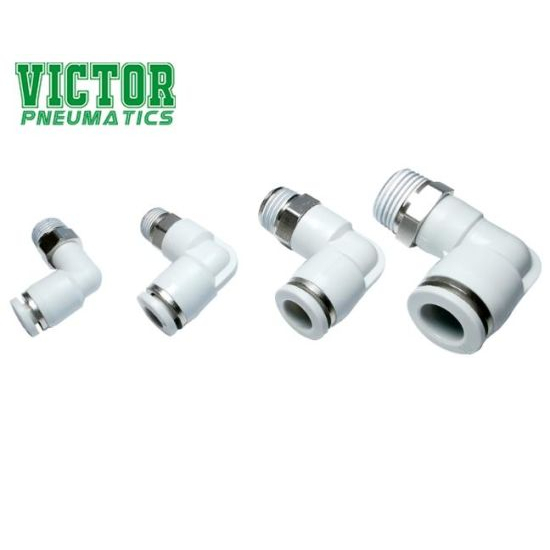 Cút nối góc PL Inox màu trắng loại tốt ren ngoài khí nén, phun sương giá sỉ