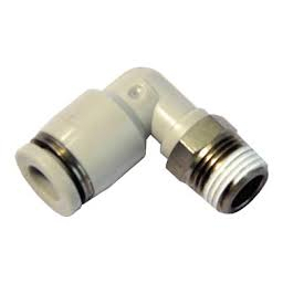 Cút nối góc PL Inox màu trắng loại tốt ren ngoài khí nén, phun sương giá sỉ