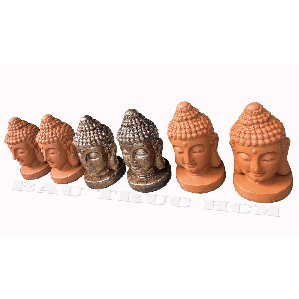 Đầu Tượng Phật Gốm Đất Nung 31 Cm