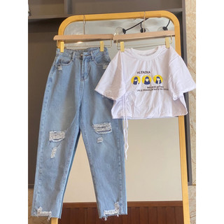 Áo croptop rút dây halenzka