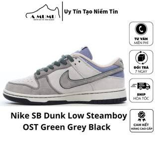 Giày thể thao sb dunk low otomo katsuhiro "steamboy" ost giày sb xám xanh rêu da lộn vệt tím