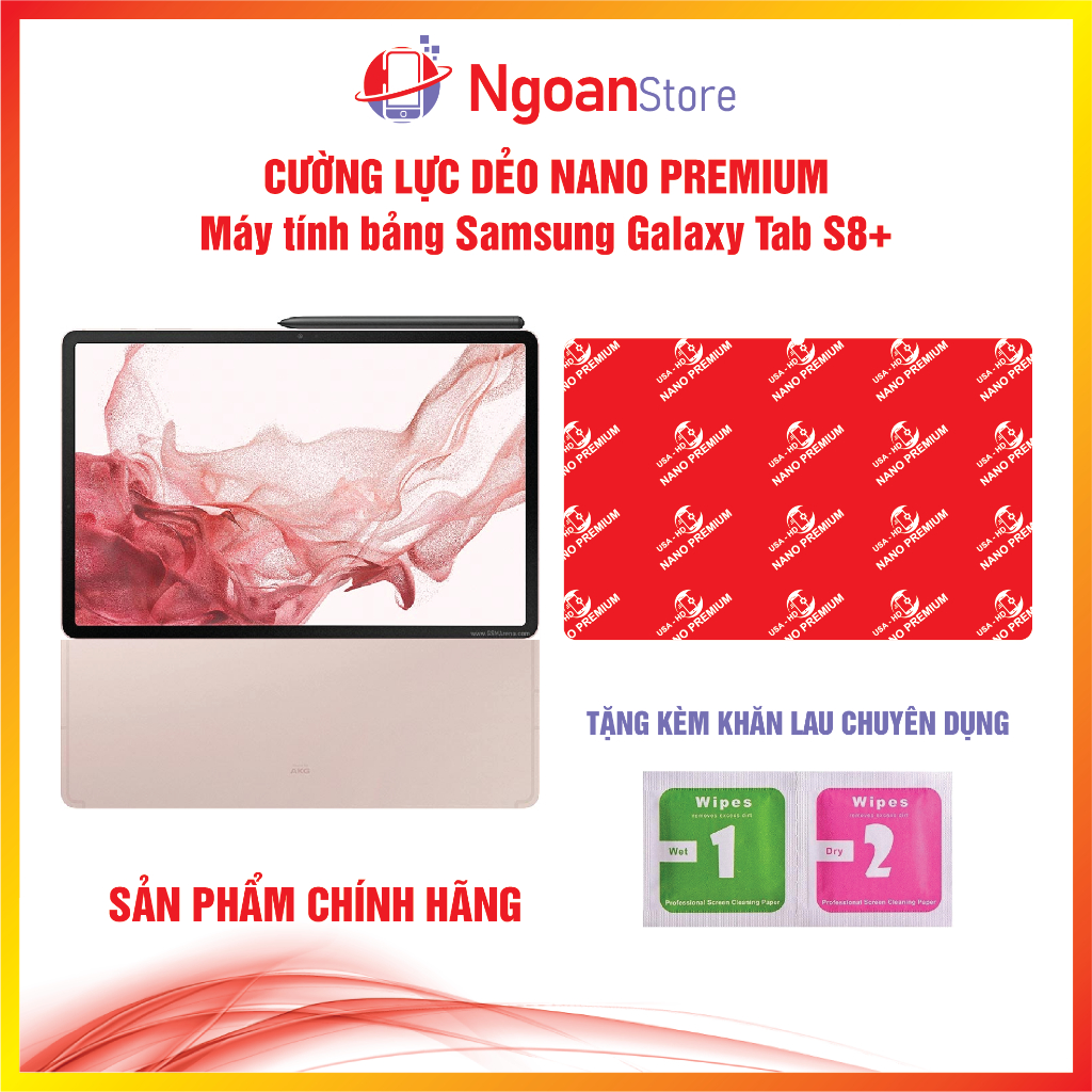 Cường lực dẻo Nano Premium cho Máy tính bảng Samsung Galaxy Tab S8 Plus - Ngoan Store