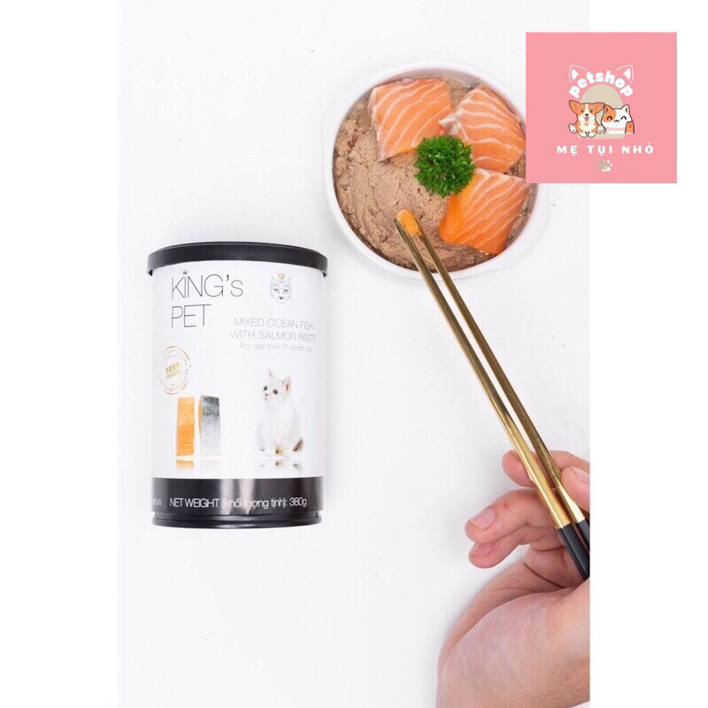 Pate Lon King's Pet Gà & Cá Cho Chó Mèo 380gr