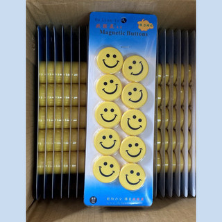 Nam châm đính bảng từ Mặt Cười Vàng 30mm Vỉ 10 Viên Hàng Dày Đẹp VPP Bảo An PP Bảo An