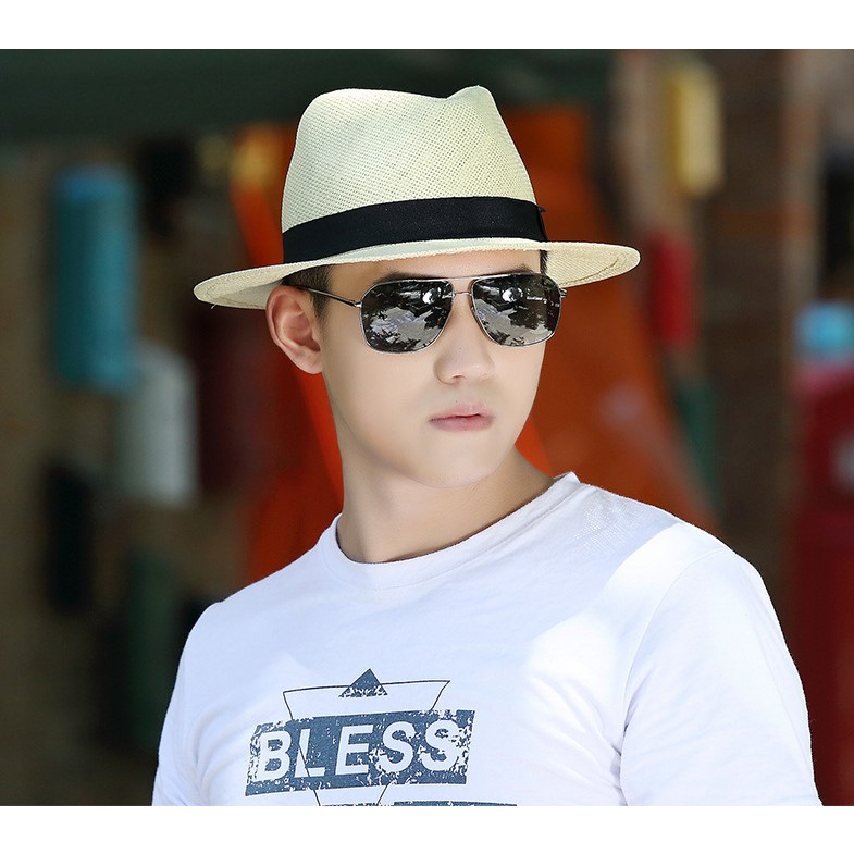 Mũ cói Panama mũ phớt cói cao cấp nam nữ đi biển đi chơi full màu mẫu mới nhất 2023