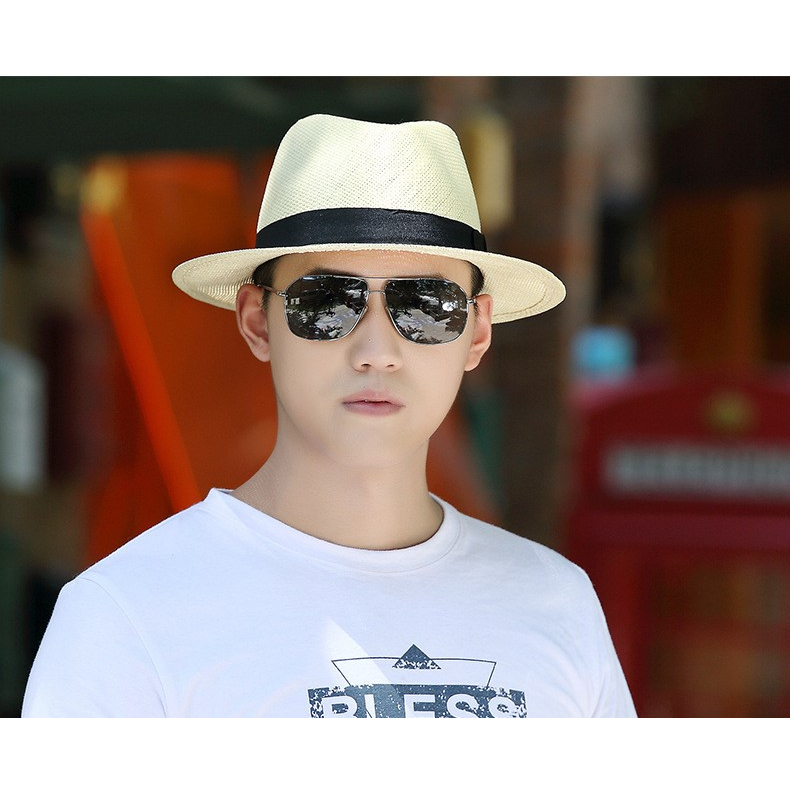Mũ cói Panama mũ phớt cói cao cấp nam nữ đi biển đi chơi full màu mẫu mới nhất 2023