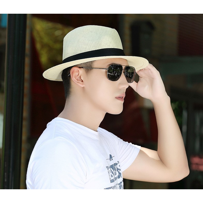 Mũ cói Panama mũ phớt cói cao cấp nam nữ đi biển đi chơi full màu mẫu mới nhất 2023