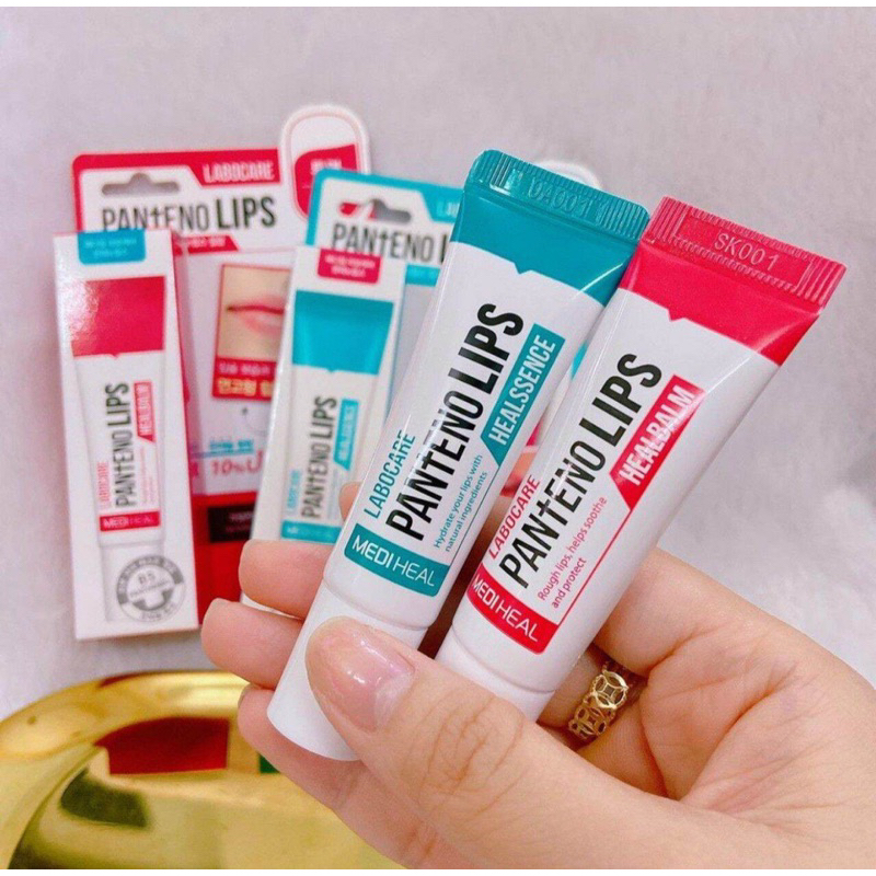 Son dưỡng giảm thâm môi Mediheal Labocare Panteno Lips Labo Care Xanh, Đỏ,