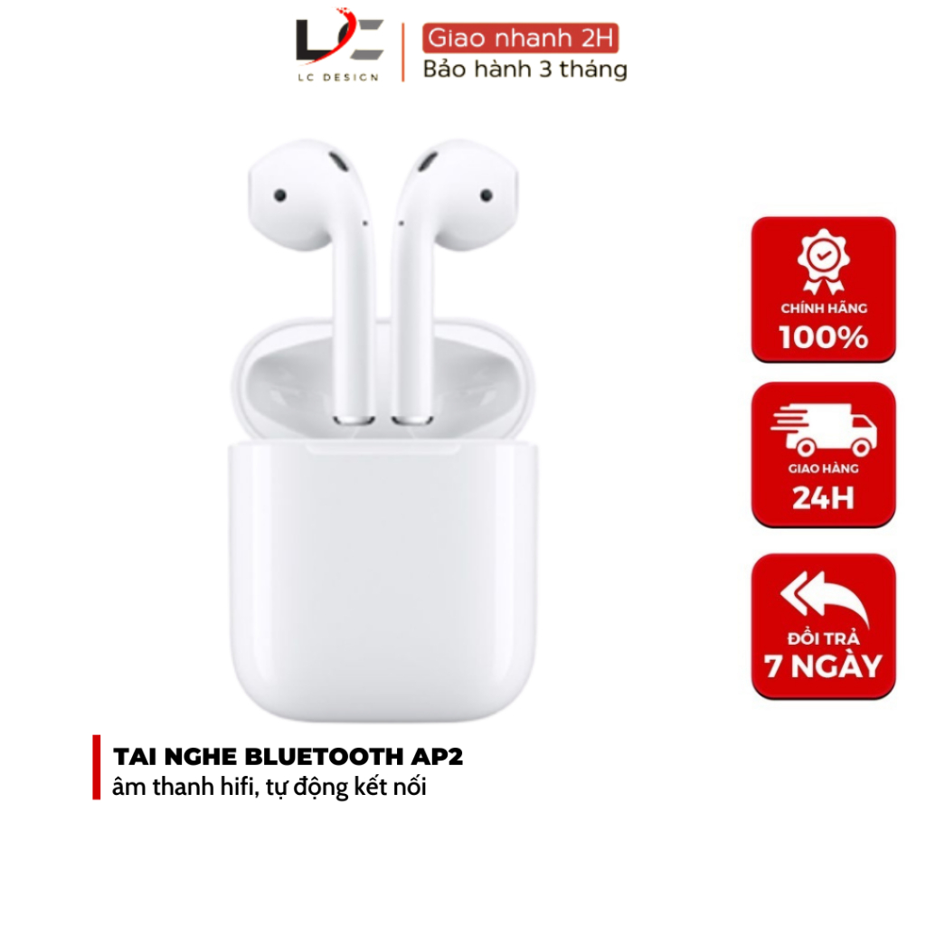 Tai nghe bluetooth AIP2 dung lượng pin trâu, định vị, chỉnh sửa đổi tên, thao tác chạm cảm ứng đa diểm - LC DESIGN