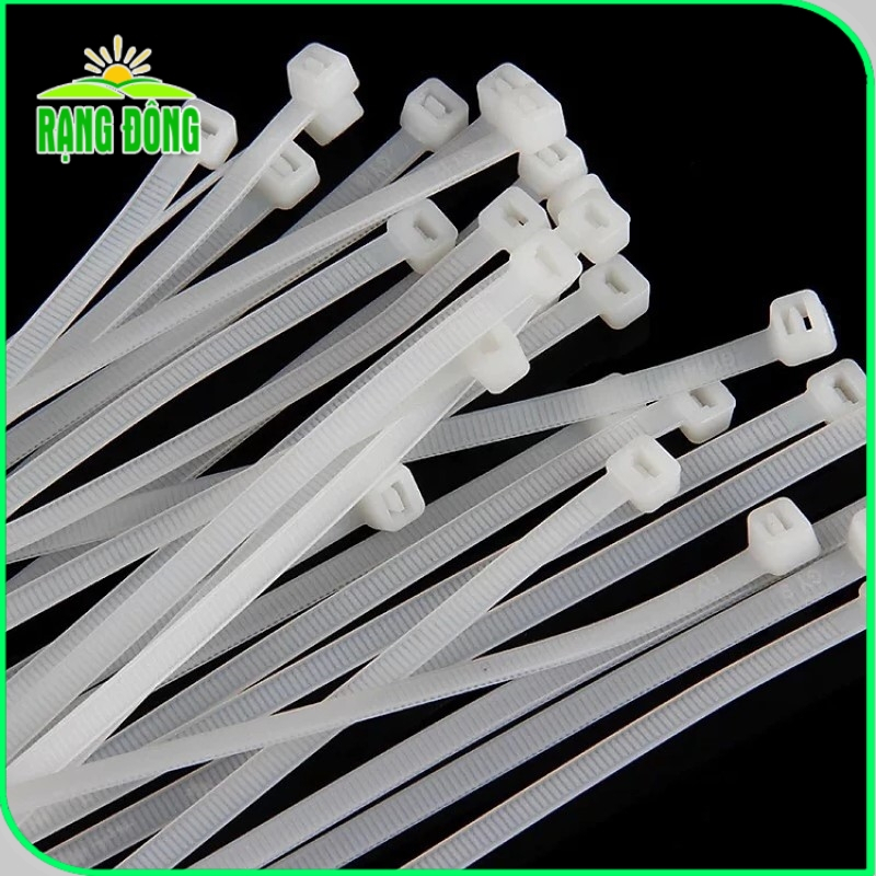 Dây Rút Nhựa trắng nhiều kích thước  - dây thít nhựa cố định cành, cột giàn làm vườn - Hạt giống Rạng Đông