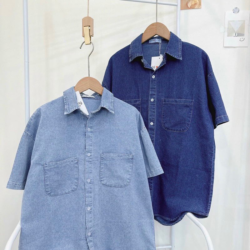 SƠ MI TAY NGẮN HAI MÀU