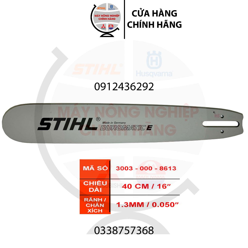 Lam máy cưa STIHL 5 tấc Đức 16 in chân xích 1.3mm 3003 - 000 - 8613 chính hãng