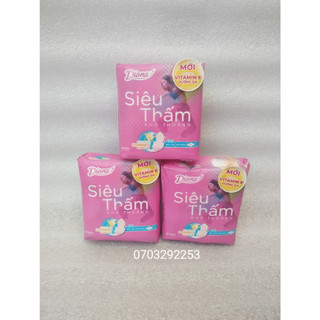 Combo 3 gói băng vệ sinh Diana siêu thấm siêu mỏng cánh 8M