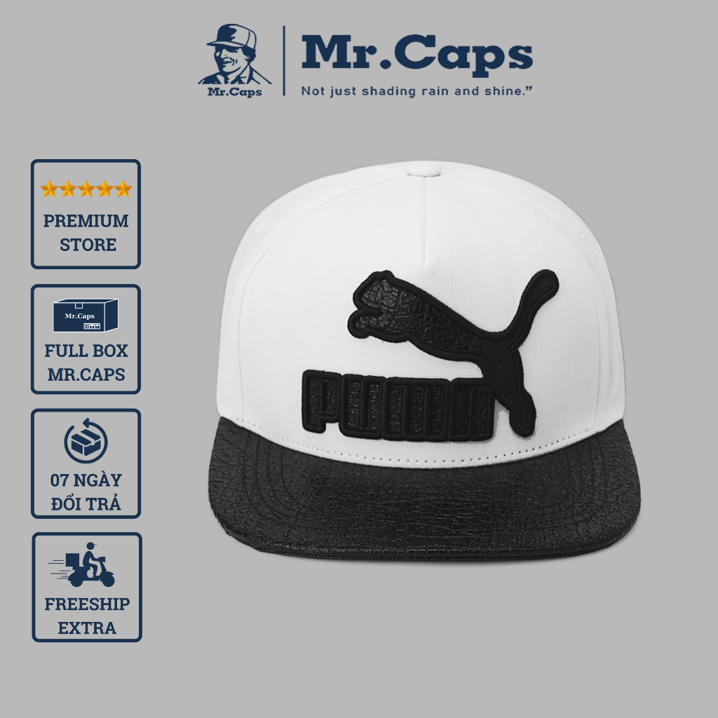 Nón snapback Pu.ma chính hãng - Nón hiphop full box thời trang cao cấp dành cho cả nam và nữ Mrcaps SPM01