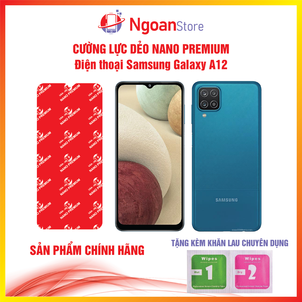 Cường lực dẻo Nano Premium cho điện thoại Samsung Galaxy A12 - Ngoan Store