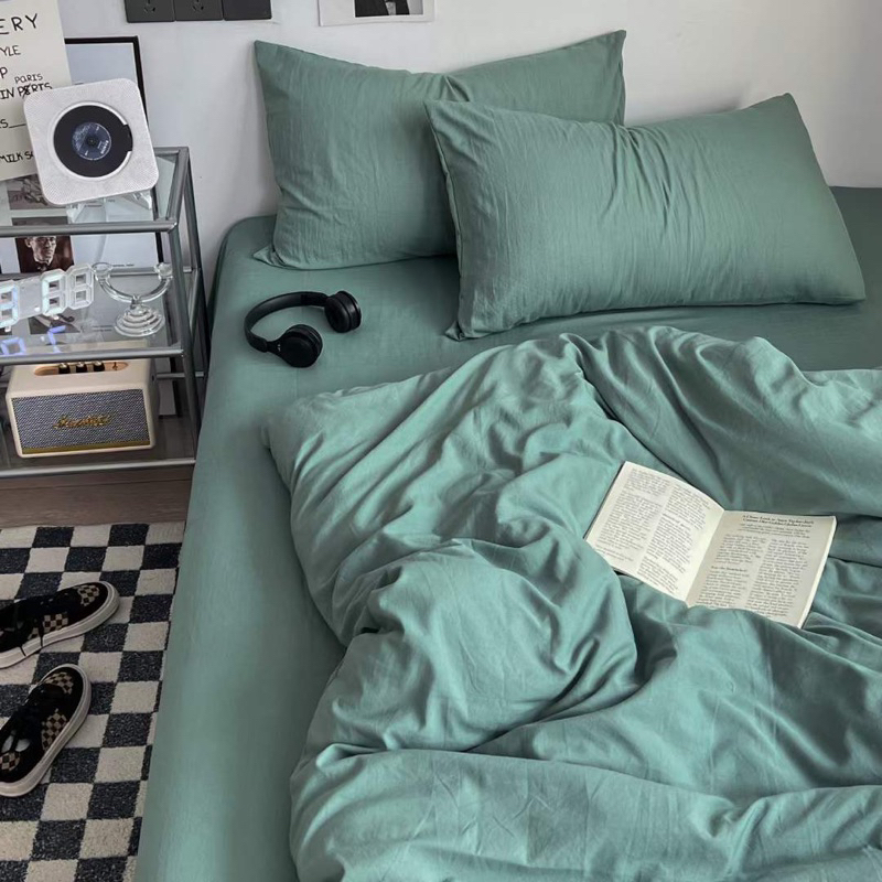 Bộ chăn ga Đũi Hàn basic - Taci House