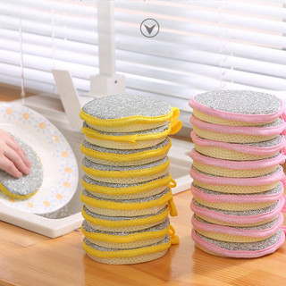 Miếng rửa chén dĩa 2 mặt hình tròn，Thuận lợi，Dễ dàng để làm sạch