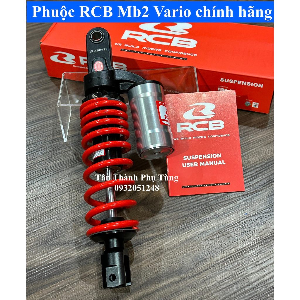 Phuộc RCB MB2 Vario, Vision chính hãng, BH 1 năm đồchơixe