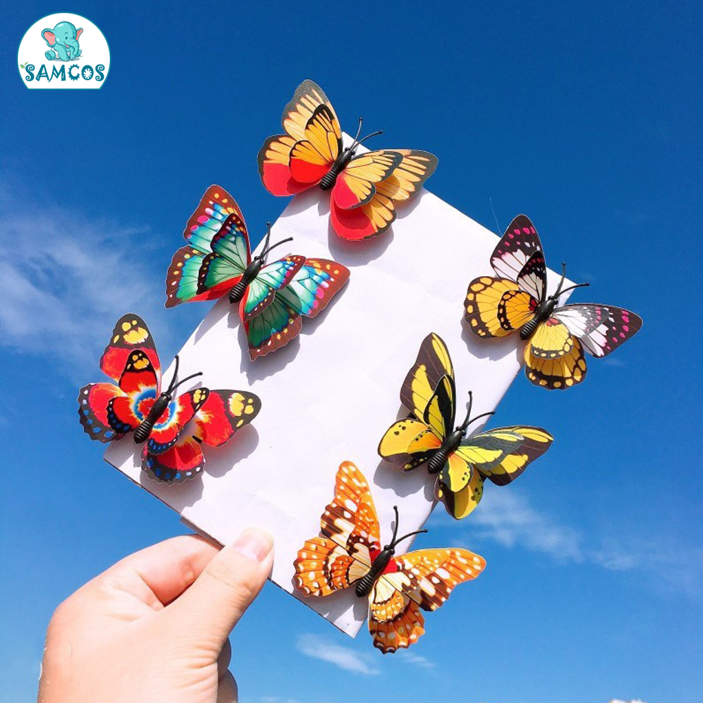 Kẹp tóc hình cánh bướm dễ thương, nhiều màu thời trang Hàn Quốc cho bé SamCos