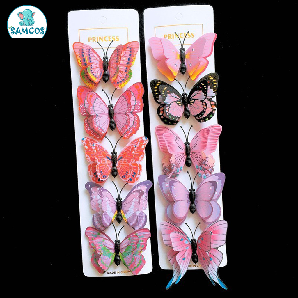 Kẹp tóc hình cánh bướm dễ thương, nhiều màu thời trang Hàn Quốc cho bé SamCos
