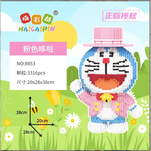Tặng búa,Lắp ráp mô hình doraemon  ảo thuật gia , lego xếp hình doremon ảo thuật gia siêu đẹp, quà tặng trưng bày!
