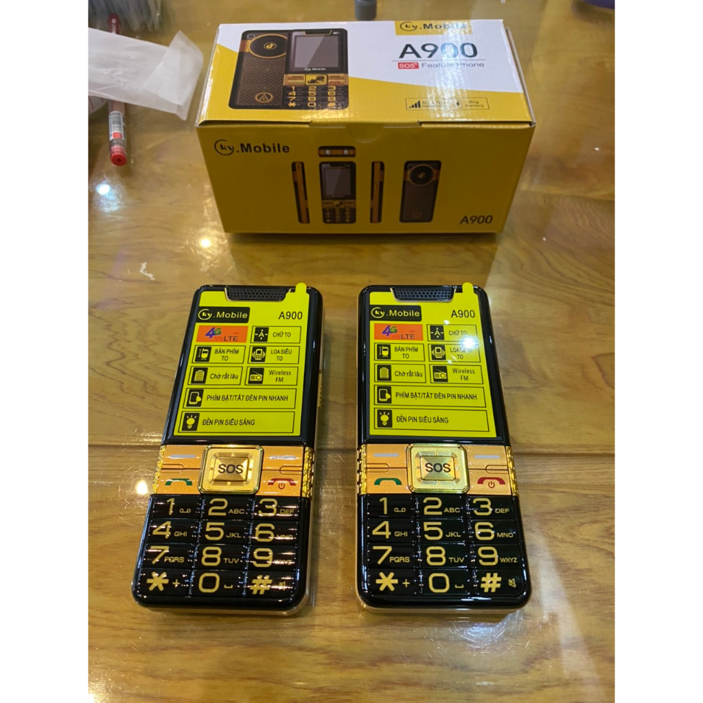 Siêu phẩm dành cho người già A900 , loa to , đọc số , đèn pin siêu sáng , pin khủng 6800 mAh , mới 100% full box