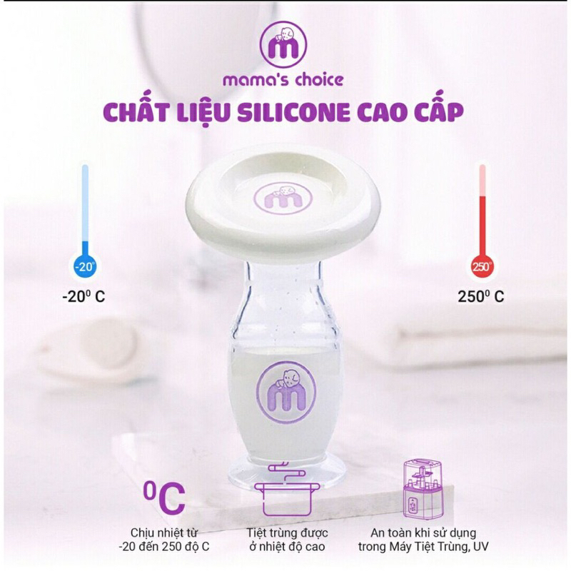 Cốc hứng sữa Mama's Choice  Siêu tiện lợi cho mẹ hút sữa, hứng sữa - Sử dụng thay Máy hút sữa