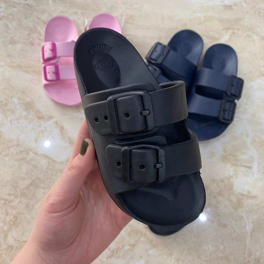 Dép Thái Lan unisex nhựa đúc hai quai nút khóa siêu nhẹ Monobo Moniga 9