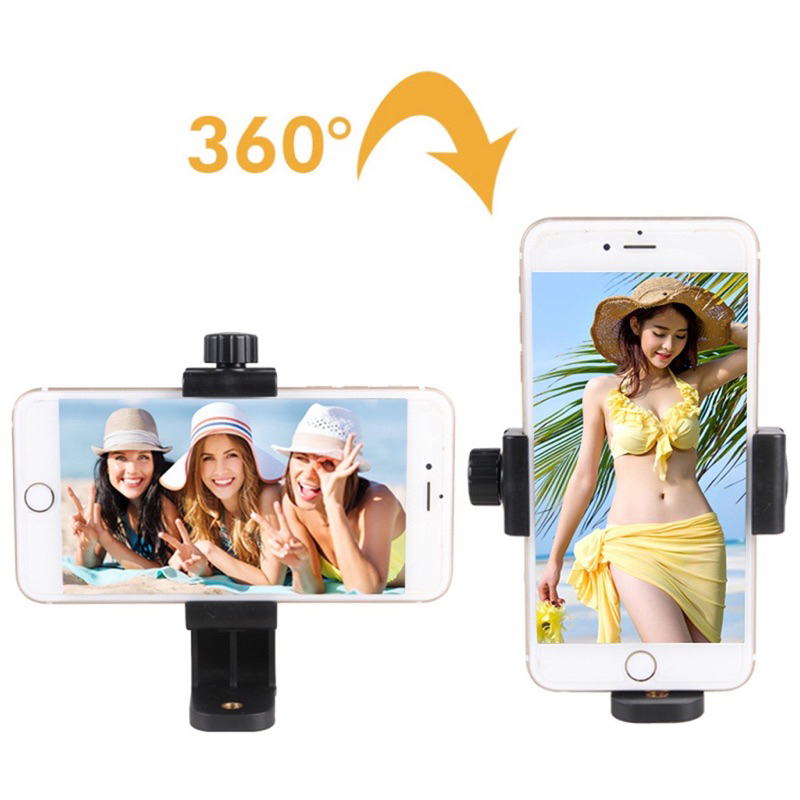 Đầu Kẹp Gắn Điện Thoại Xoay 360 Độ Tripod Đa Năng