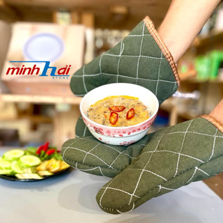 GĂNG TAY, BAO TAY VẢI - chịu nhiệt tốt , dày và đường may sắc sảo -Nhiều size. Dụng cụ nhà bếp, làm bánh, nấu ăn