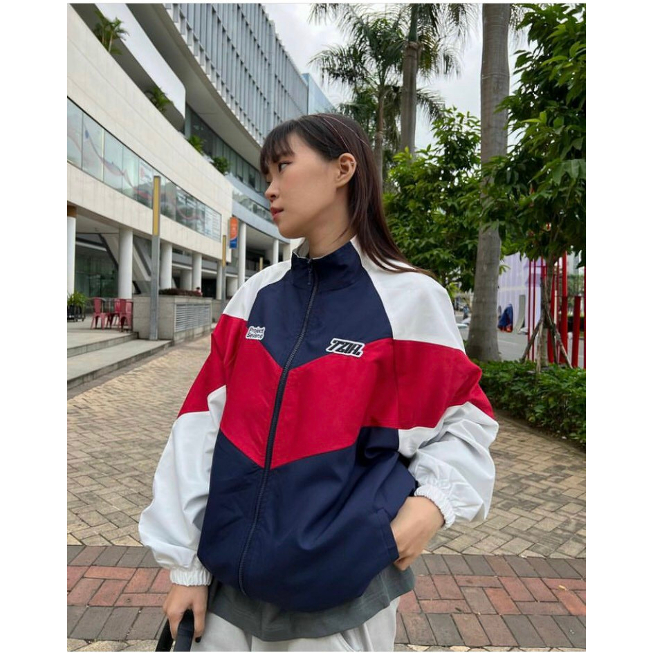 Áo khoác dù Nam Nữ Unisex phối màu thể thao logo in 7.ZIA cổ trụ 2 lớp xịn sò 777TPkhoac416