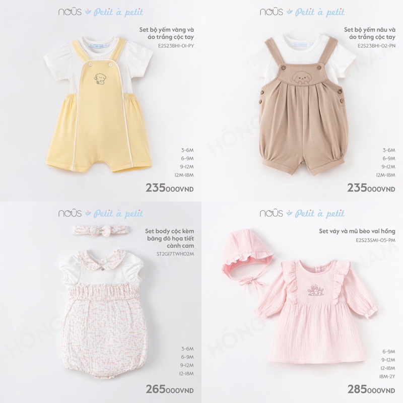 Bộ body k tất nous - romper cài lệch nous 2023