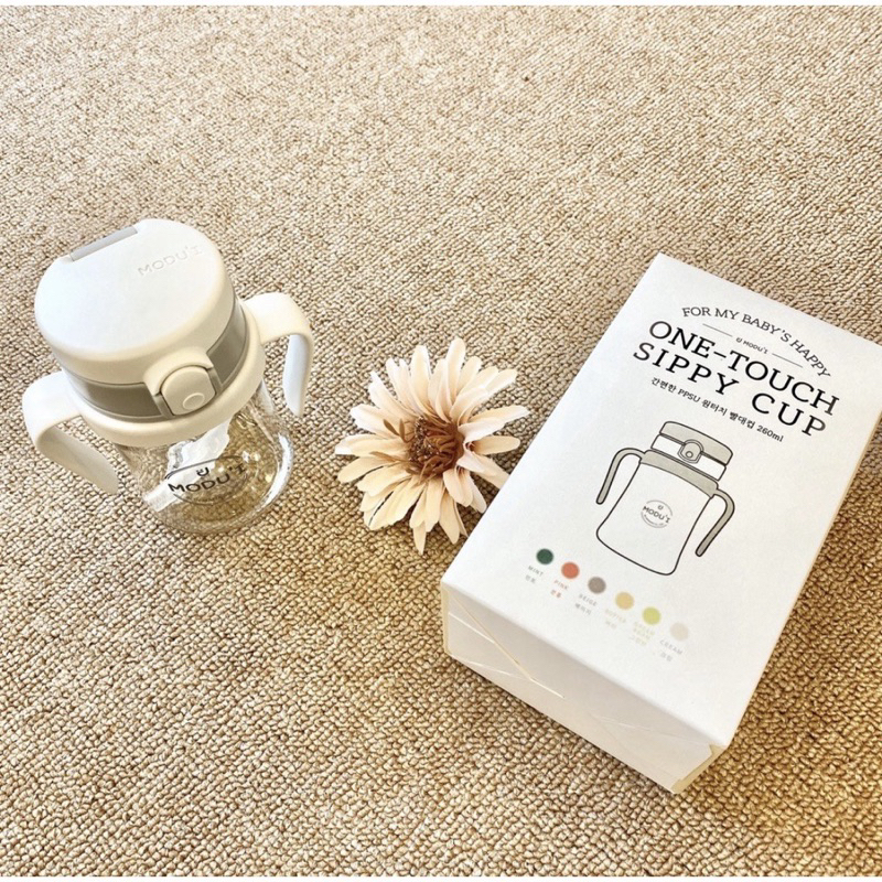 Bình tập hút Bluemama Modui uống nước/ Bình nắp bật One Touch Cap Bluemama Modui 200-260ml cho bé từ 6 tháng