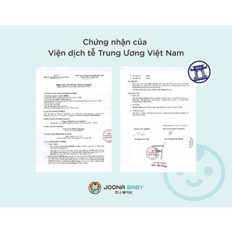 Xịt diệt khuẩn Baby Fresh - JOONA BABY Hàn Quốc- diệt khuẩn đồ chơi, tiệt trùng bình sữa, núm ti giả cho bé