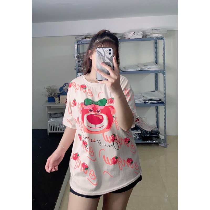 Áo thun cotton Gấu Dâu Lotso siêu xinh siêu hót
