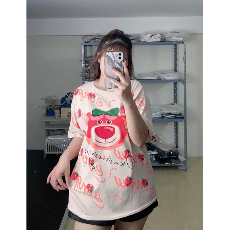 Áo thun cotton Gấu Dâu Lotso siêu xinh siêu hót