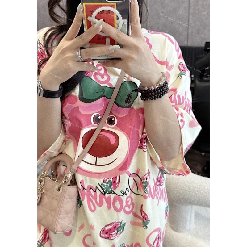 Áo thun cotton Gấu Dâu Lotso siêu xinh siêu hót