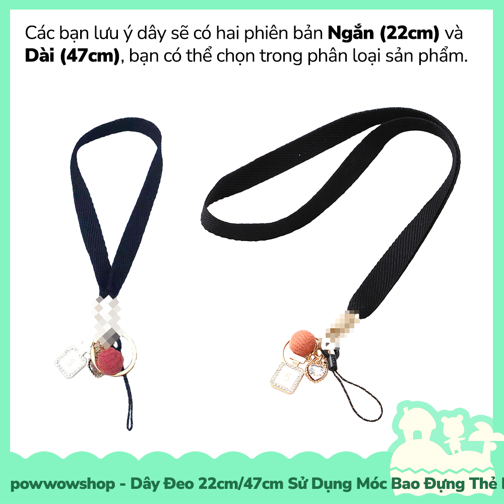 [Sẵn VN - Hỏa Tốc] Dây Đeo 22cm/47cm Sử Dụng Để Móc Vào Bao Đựng Thẻ Nhân Viên / Buộc Vào Điện Thoại Đơn Giản Nhiều Màu