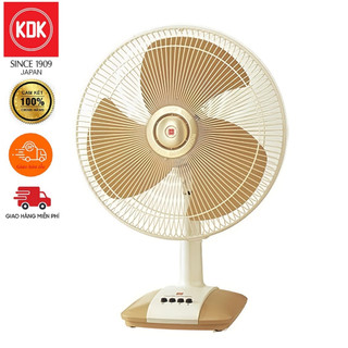 Quạt bàn kdk a40b cánh kim loại - màu vàng - hàng chính hãng