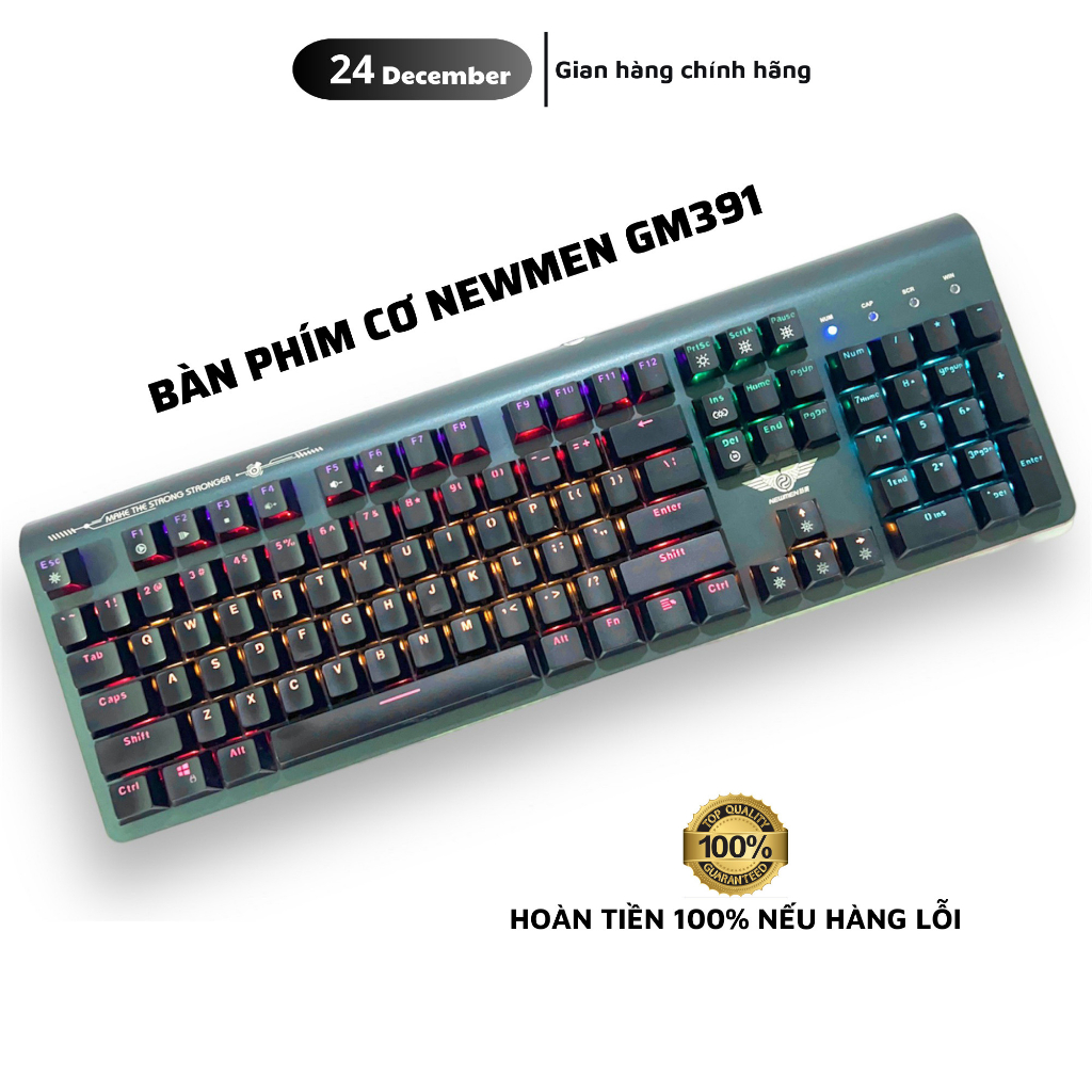 Bàn Phím Cơ Gaming Newmen GM391 - Hàng Chính Hãng - Like New BH 12 Tháng