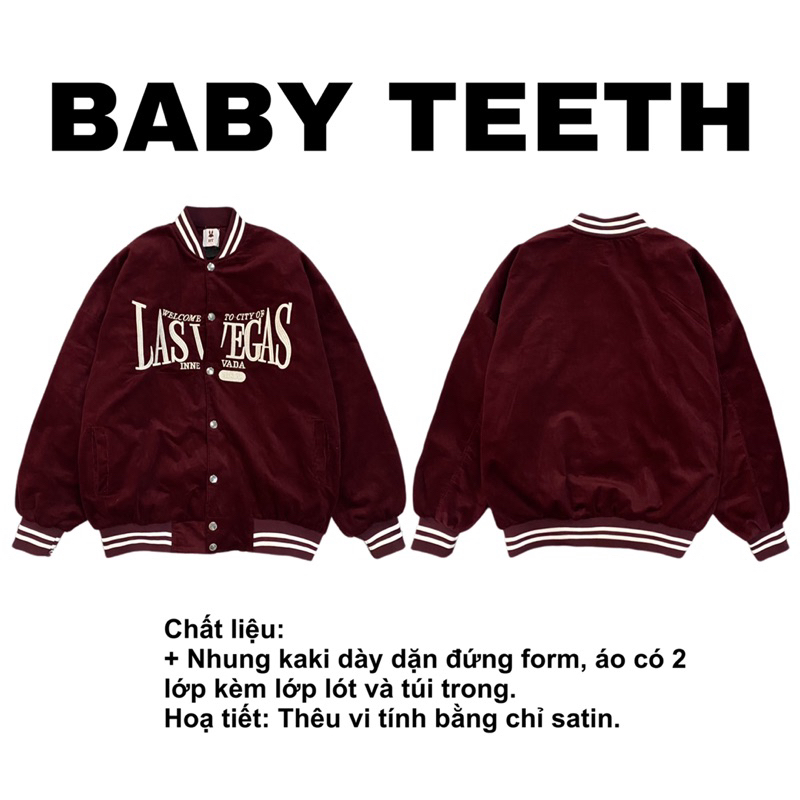 Áo khoác bomber bóng chày Lasvegas