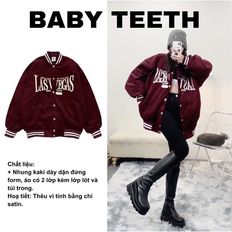 Áo khoác bomber bóng chày Lasvegas