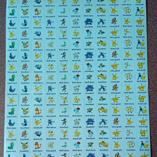 Sticker Tiếng anh "PIKACHU" - Sticker khen thưởng học sinh