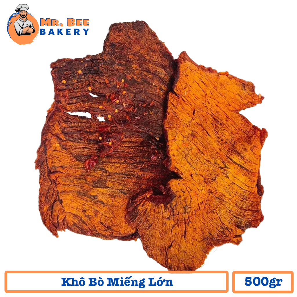 Khô Bò Miếng Lớn Mềm Củ Chi Ăn Vặt Ngon - Hộp 1kg