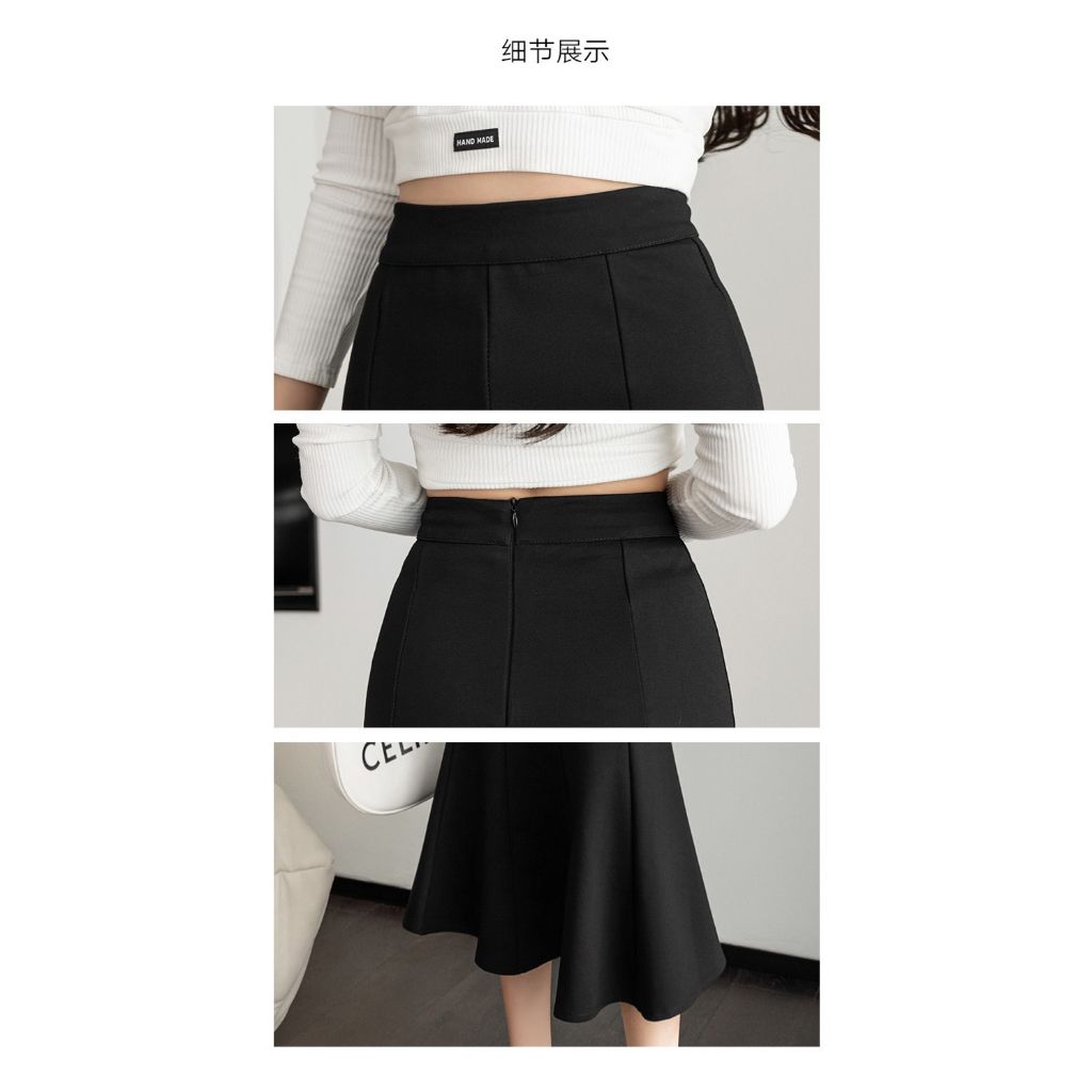 Chân Váy Đuôi Cá MiDi Dáng Dài Ôm Body Hack Dáng Siêu Đỉnh Có BIGSIZE Xẻ Sau Hàng May Kỹ Chất UMI Hàn Cao Cấp CEM226