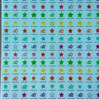  Sticker Tiếng anh "SAO NHIỀU MÀU" - Sticker khen thưởng học sinh 