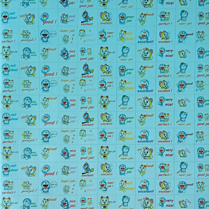 Sticker Tiếng anh "DOREMON - DOREMI" - Sticker khen thưởng học sinh